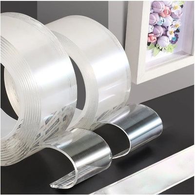 fita nano lavável de dois lados para gancho/cozinha/banheiro 1 mm/2 mm x 50 mm transparente