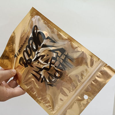 Saco de plástico laminado de folha de alumínio de camadas múltiplas, fechado por fecho de fecho, saco Mylar, espessura 0,08 mm