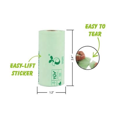 PBAT PLA Corn Starch Vest Style Bag para resíduos compostáveis em ambientes assépticos