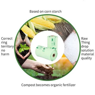 PBAT PLA Corn Starch Vest Style Bag para resíduos compostáveis em ambientes assépticos