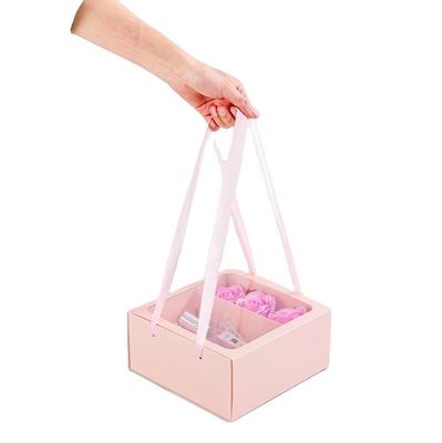 Artesanato de presente Industrial Branco Transparente PVC Caixa de Janela Dobrável Dia das Mães Caixa de Pacotes de Papel