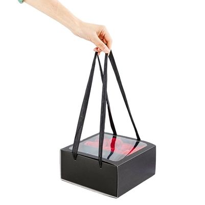 Artesanato de presente Industrial Branco Transparente PVC Caixa de Janela Dobrável Dia das Mães Caixa de Pacotes de Papel