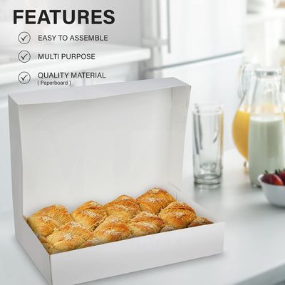Produção Anual Caixa de bolos embalada em cartão branco mais larga para produtos domésticos
