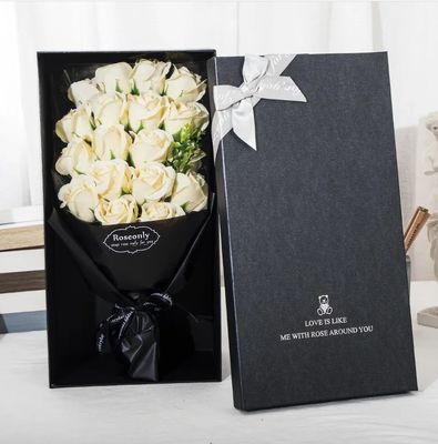 Logotipo personalizado Embalagem Regalo Rosa Vermelha Caixa de presente de sabão de cores para o Dia dos Namorados