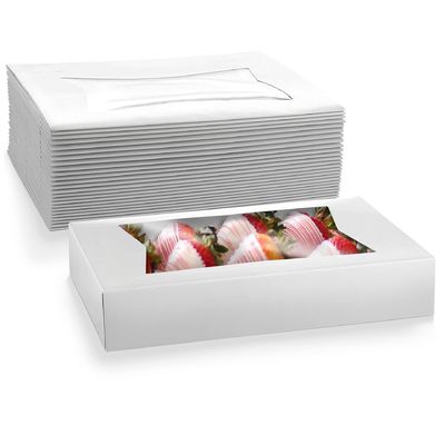 Caixas de bolos Kraft personalizadas de 12x8x2.25 polegadas para embalagens ecológicas
