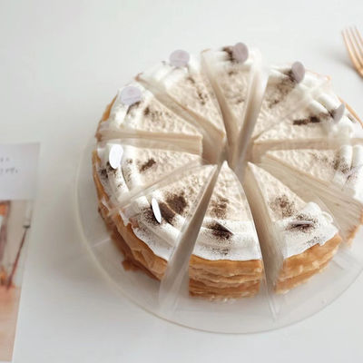 Material de película PET de nível alimentar Caixa de bolo de pão transparente para pastelaria de casamento pequena