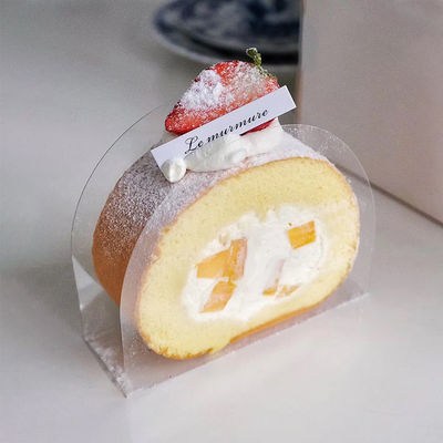 Material de película PET de nível alimentar Caixa de bolo de pão transparente para pastelaria de casamento pequena