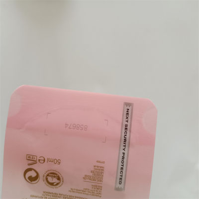 Embalagem cosmética com tampa redonda, biodegradável, sacola de gás e marca personalizada