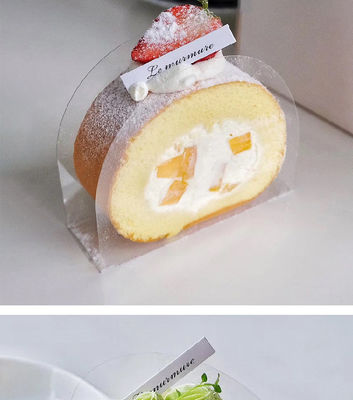 Material de película PET de nível alimentar Caixa de bolo de pão transparente para pastelaria de casamento pequena