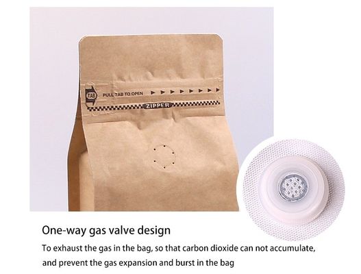 Sacos de válvula de café de papel Kraft personalizados com fechadura e válvula de fecho para produtos em 2023