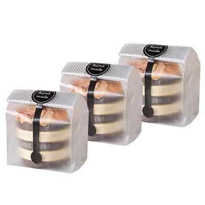 Pequeno saco de embalagem de pão de padaria com janela à prova de umidade personalizado e bolso de pé