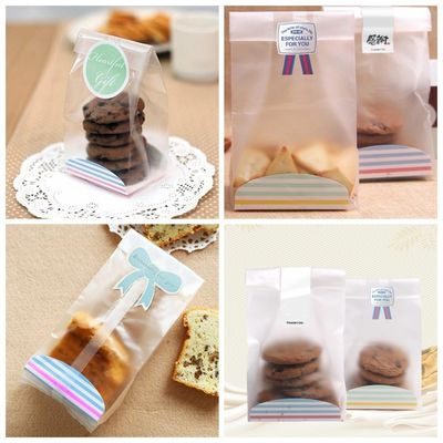 Pequeno saco de embalagem de pão de padaria com janela à prova de umidade personalizado e bolso de pé