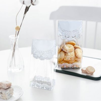 Pequeno saco de embalagem de pão de padaria com janela à prova de umidade personalizado e bolso de pé
