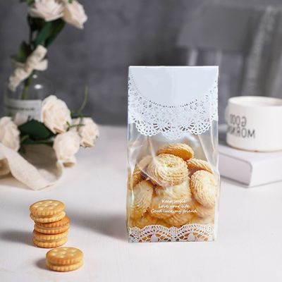 Pequeno saco de embalagem de pão de padaria com janela à prova de umidade personalizado e bolso de pé