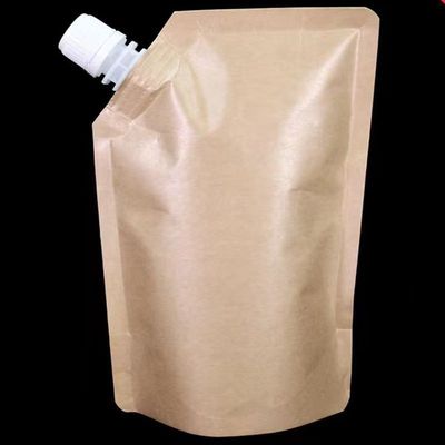 Bolsa de escova para creme cosmético líquido papel kraft plástico material laminante