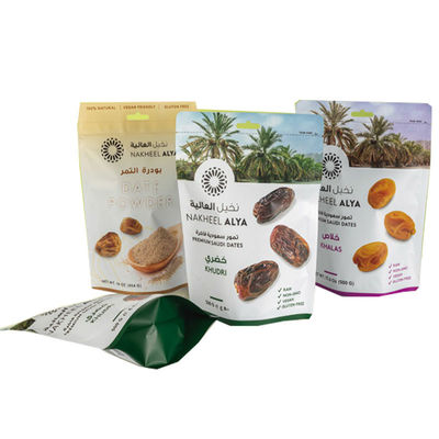 Sacos de vedação a vácuo de impressão em stand-up para frutas secas de cores personalizadas