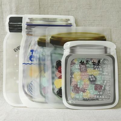 Sacos Mylar de cor personalizada para armazenamento de alimentos Sacos Ziplock Saco de embalagem de forma especial