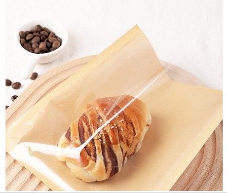 Cartão Kraft Pão e Snack Selo de papel à prova de óleo Sandwich Torrada de Forno Saco de embalagem 2023