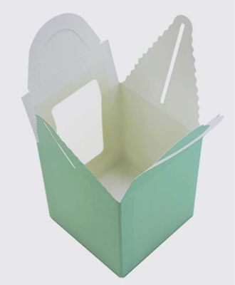 Caixas de embalagem quadradas para presentes de papel de placas de 4/6 polegadas Caixas de bolo de aniversário portáteis