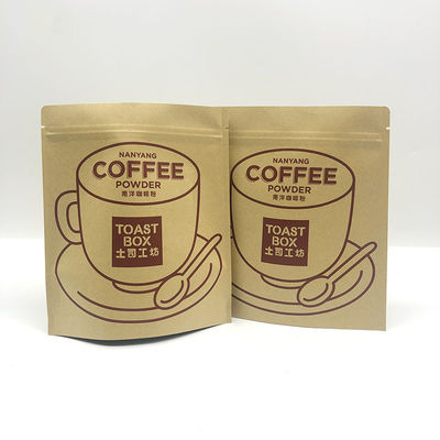Saco autônomo de papel Kraft Café de chá Especialidade de fecho de fecho Frutas secas Embalagens alimentares
