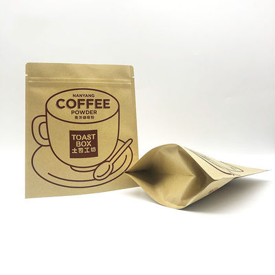 Saco autônomo de papel Kraft Café de chá Especialidade de fecho de fecho Frutas secas Embalagens alimentares