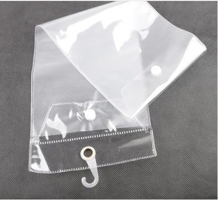 Embalagem de plástico transparente de PVC para extensão de cabelo com logotipo personalizado para cosméticos