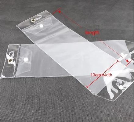 Embalagem de plástico transparente de PVC para extensão de cabelo com logotipo personalizado para cosméticos