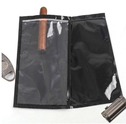 2023 Logotipo personalizado Sacos de ziplock biodegradáveis para armazenamento de charutos hidratantes Encomenda personalizada