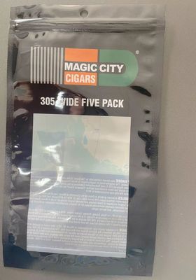 2023 Logotipo personalizado Sacos de ziplock biodegradáveis para armazenamento de charutos hidratantes Encomenda personalizada