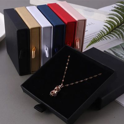 Caixa de jóias personalizada com gaveta de luxo e design requintado