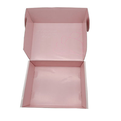 Encomenda personalizada Caixas postais de papel de papelão rosa para embalagens ecológicas