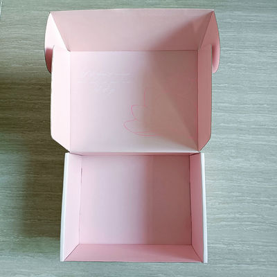 Encomenda personalizada Caixas postais de papel de papelão rosa para embalagens ecológicas
