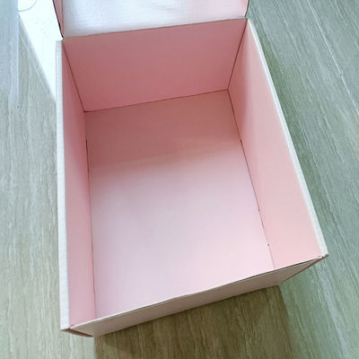 Encomenda personalizada Caixas postais de papel de papelão rosa para embalagens ecológicas