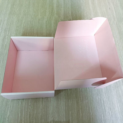 Encomenda personalizada Caixas postais de papel de papelão rosa para embalagens ecológicas