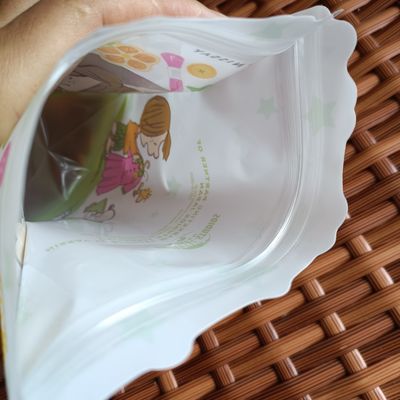 Material de qualidade alimentar Zip Lock Sacos de vedação térmica Stand Up Transparente Saco Embalagem de plástico