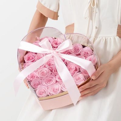 Dia dos Namorados e Dia da Mãe presente personalizado caixa de flores em forma de coração com caixas rígidas
