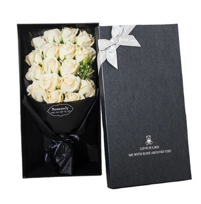 Caixa de embalagem de cores personalizadas presente de papel para o dia dos namorados embalagem de flores requintada