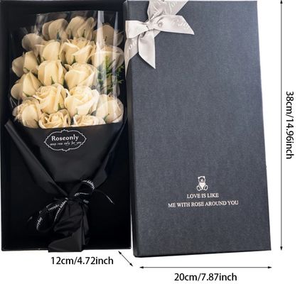 Caixa de embalagem de cores personalizadas presente de papel para o dia dos namorados embalagem de flores requintada