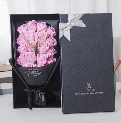Caixa de embalagem de cores personalizadas presente de papel para o dia dos namorados embalagem de flores requintada