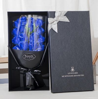 Caixa de embalagem de cores personalizadas presente de papel para o dia dos namorados embalagem de flores requintada