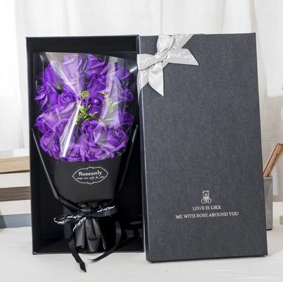 Caixa de embalagem de cores personalizadas presente de papel para o dia dos namorados embalagem de flores requintada