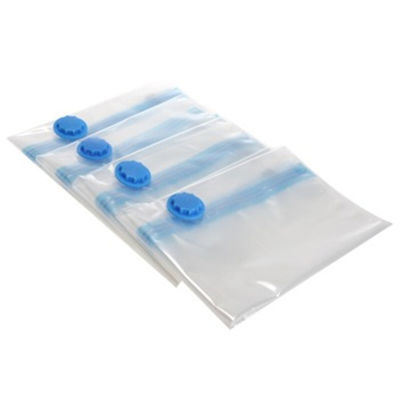 Saco de compressão de vácuo de plástico PE para cobertores, roupas e válvula de sucção de ar de ponto de viagem