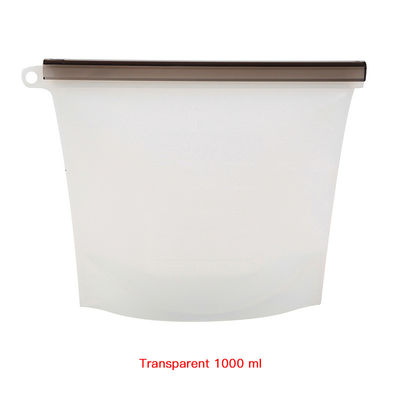 Logotipo personalizado Saco de silicone de cozinha para crianças lanches Kit de armazenamento reutilizável de qualidade alimentar