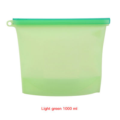 Logotipo personalizado Saco de silicone de cozinha para crianças lanches Kit de armazenamento reutilizável de qualidade alimentar
