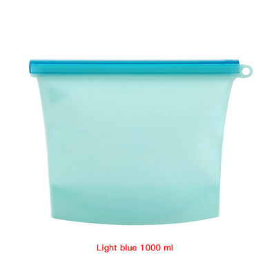 Logotipo personalizado Saco de silicone de cozinha para crianças lanches Kit de armazenamento reutilizável de qualidade alimentar