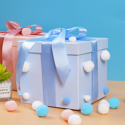 Customize End Boutique Luxury Caixa de presente de papel com tampa de fita para aniversário Natal