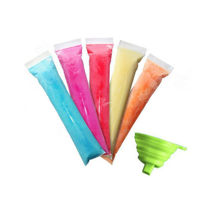 Embalagem de gelo de plástico de selos térmicos impressos sob medida para sorvete congelado transparente