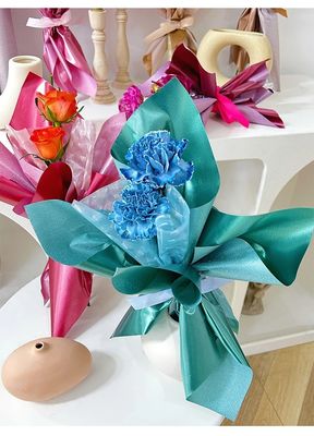Amostra grátis Impressão personalizada Papel de embalagem de flores impermeável para buquê de florista