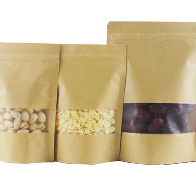 Embalagem de alimentos Padaria Saco de papel Kraft com design personalizado para a janela e ecológico