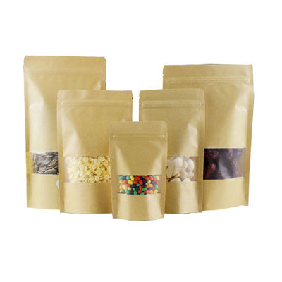 Embalagem de alimentos Padaria Saco de papel Kraft com design personalizado para a janela e ecológico
